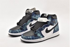 Air Jordan 1 Retro High Tie Dye CD0461 100 Womens And Mens Shoes  